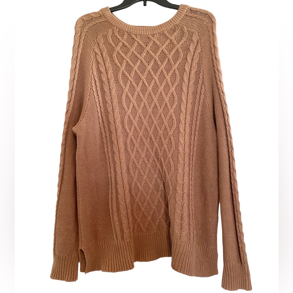 Old Navy Knit Crewneck Pullover Sweater Women’s Size XL Extra Large Brown Camel